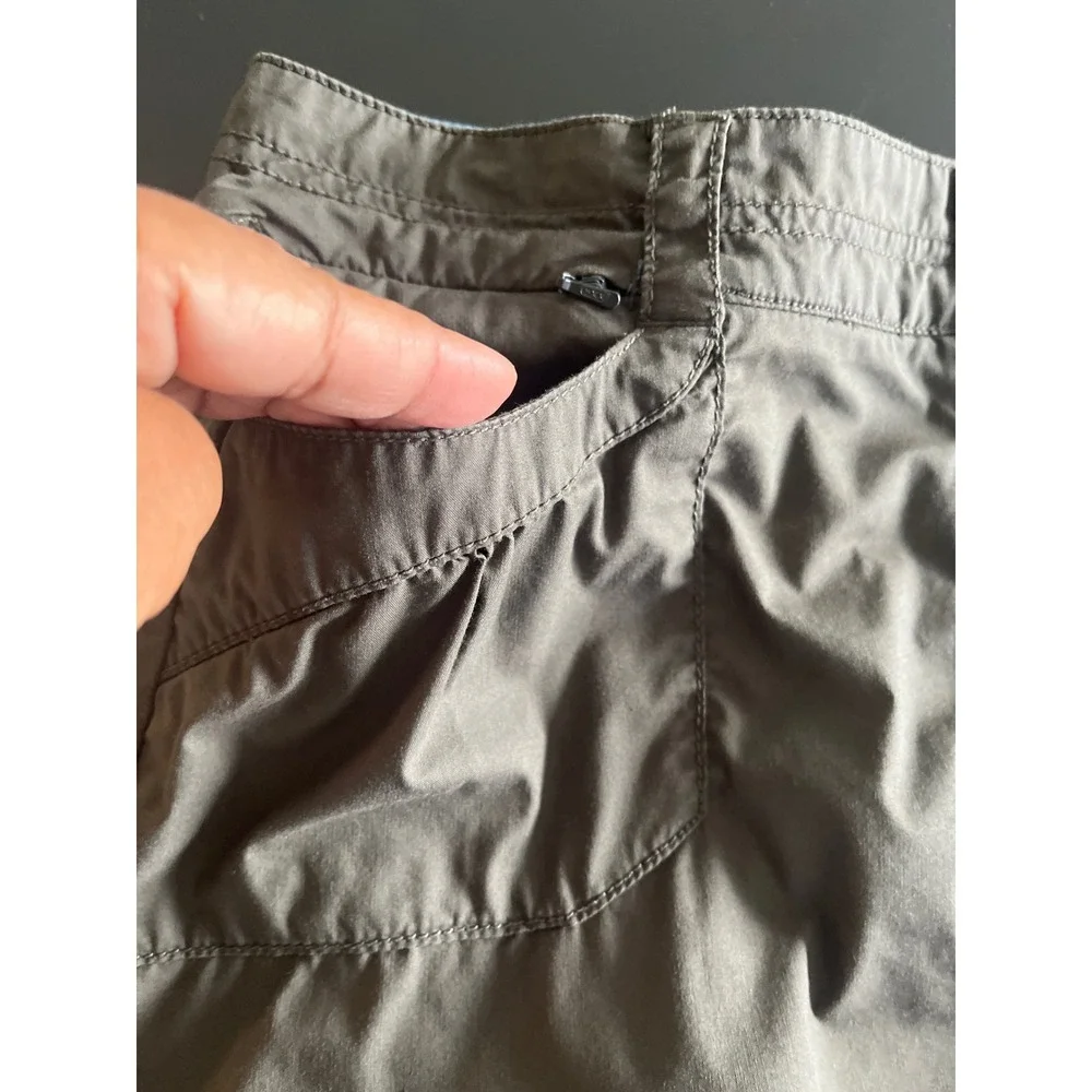 REI Womens Olive Green Embroidered Utility Skirt Size 2‎ Cargo Hiking Outdoor